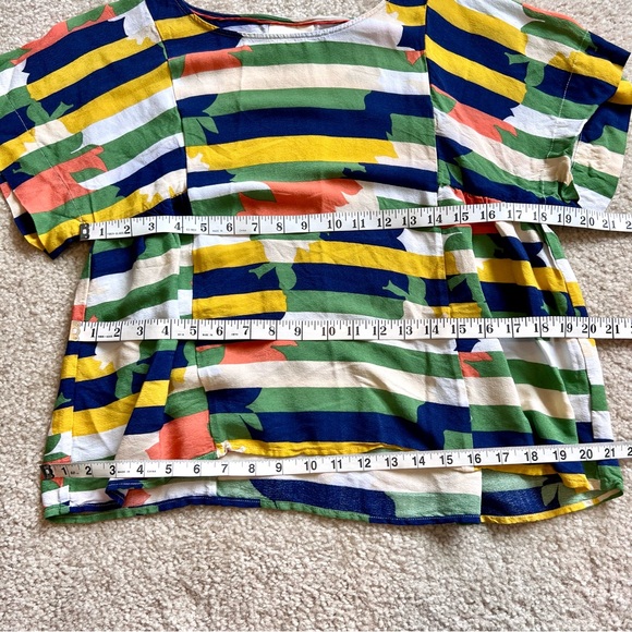 ANTHROPOLOGIE MAEVE Mila Colorful Abstract Striped Blouse—SZ. Small - Picture 11 of 14